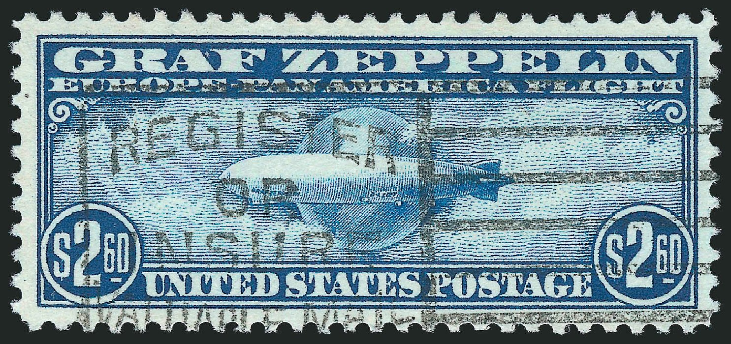 US Stamp Values Scott Cat. #C15: 1930 US$2.60 Air Graf Zeppelin. Robert Siegel Auction Galleries, Jun 2012, Sale 1026, Lot 1513