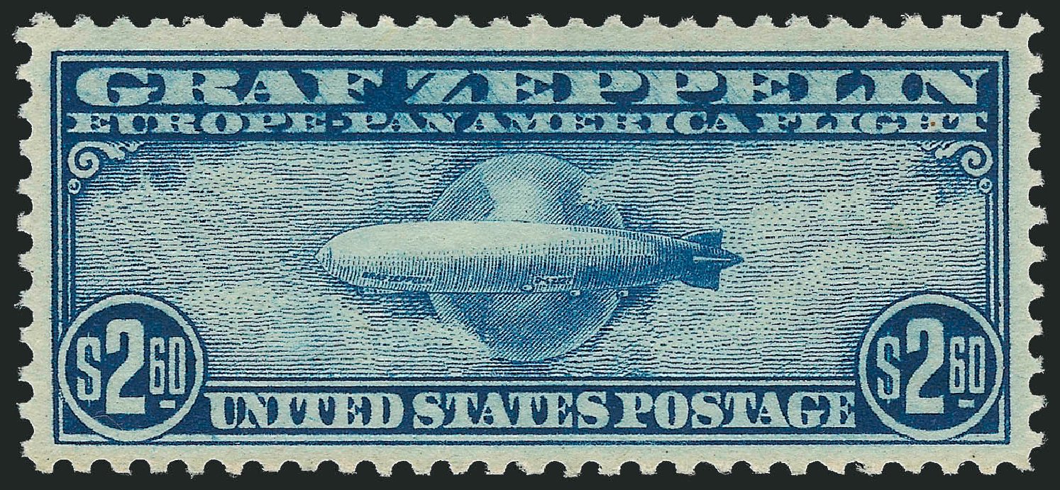 Costs of US Stamp Scott Catalogue C15 - 1930 US$2.60 Air Graf Zeppelin. Robert Siegel Auction Galleries, Nov 2013, Sale 1061, Lot 4073