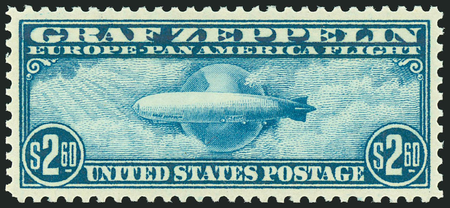 Cost of US Stamp Scott Catalog # C15 - US$2.60 1930 Air Graf Zeppelin. Robert Siegel Auction Galleries, Jun 2009, Sale 973, Lot 243