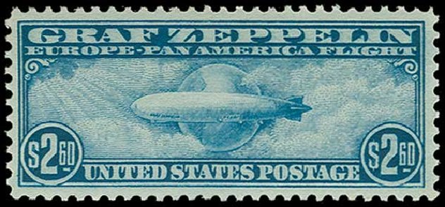 Costs of US Stamps Scott Cat. C15 - 1930 US$2.60 Air Graf Zeppelin. H.R. Harmer, Jun 2015, Sale 3007, Lot 3456