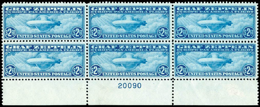 Cost of US Stamp Scott Catalogue #C15 - US$2.60 1930 Air Graf Zeppelin. Schuyler J. Rumsey Philatelic Auctions, Apr 2015, Sale 60, Lot 3006