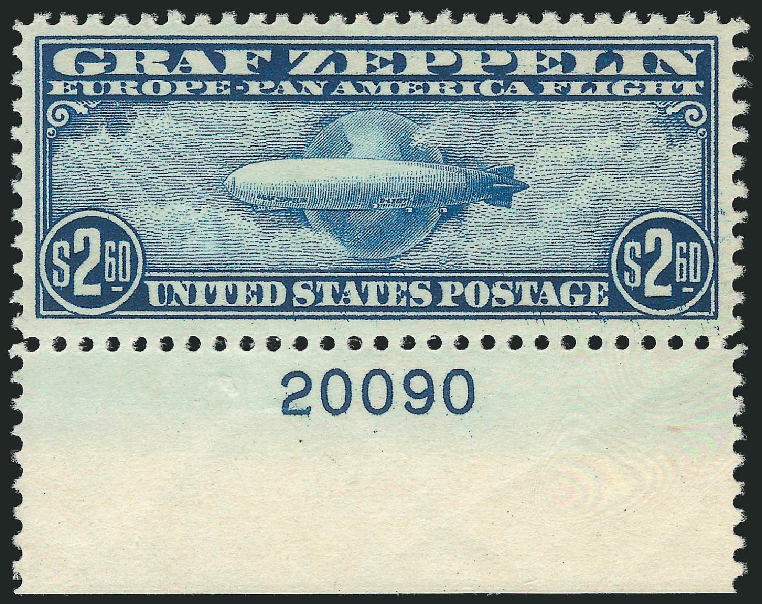 Values of US Stamp Scott Catalog C15 - 1930 US$2.60 Air Graf Zeppelin. Robert Siegel Auction Galleries, Dec 2014, Sale 1090, Lot 1616