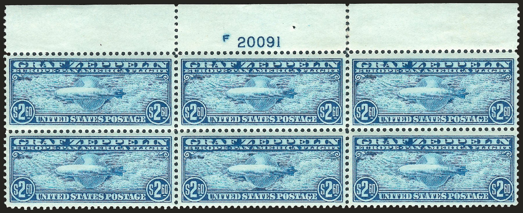 US Stamp Values Scott Cat. # C15: US$2.60 1930 Air Graf Zeppelin. Robert Siegel Auction Galleries, Apr 2009, Sale 971, Lot 1956