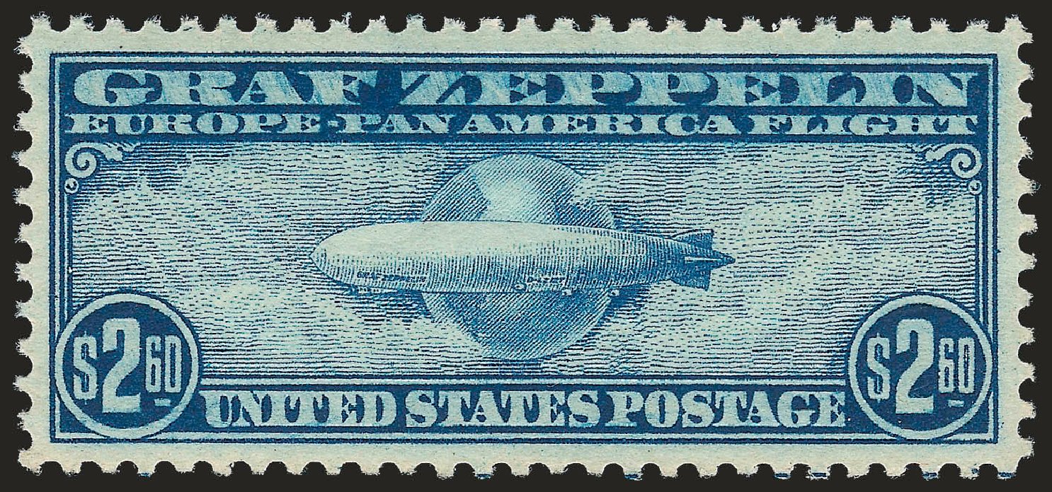 Cost of US Stamps Scott # C15: 1930 US$2.60 Air Graf Zeppelin. Robert Siegel Auction Galleries, Dec 2009, Sale 982, Lot 6056