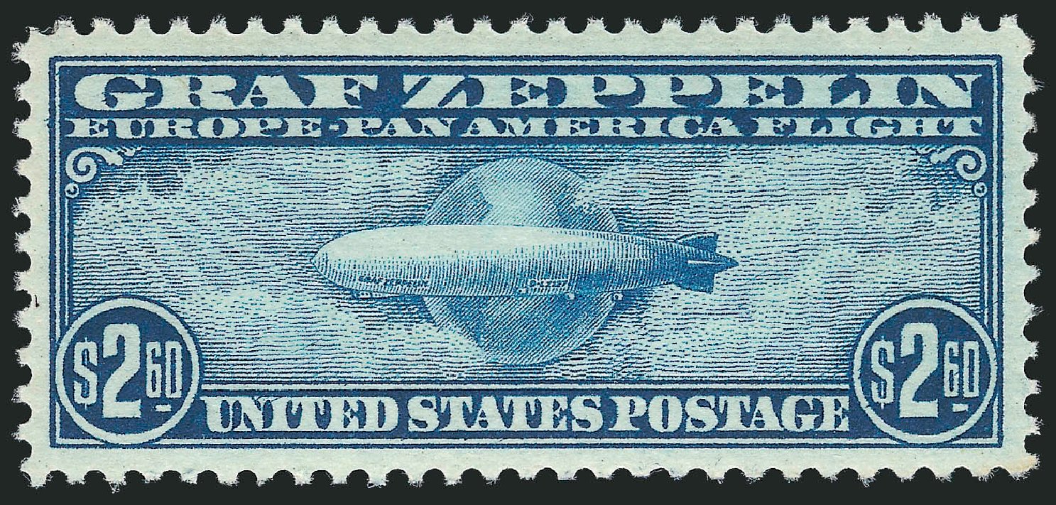 US Stamps Values Scott Catalogue # C15 - 1930 US$2.60 Air Graf Zeppelin. Robert Siegel Auction Galleries, Oct 2010, Sale 997, Lot 6186