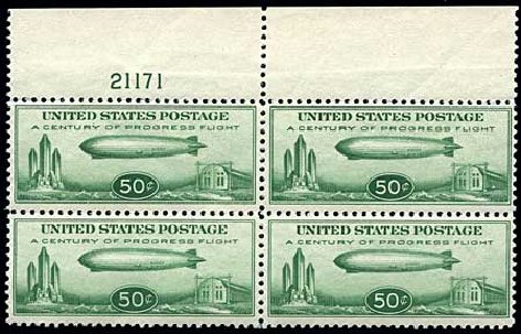 Prices of US Stamp Scott # C18: 1933 50c Air Graf Zeppelin. Harmer-Schau Auction Galleries, Jun 2008, Sale 78, Lot 1727