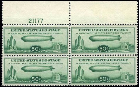 US Stamps Value Scott Cat. #C18: 50c 1933 Air Graf Zeppelin. Harmer-Schau Auction Galleries, Mar 2011, Sale 89, Lot 387