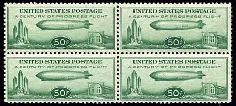 US Stamps Values Scott Catalog C18: 1933 50c Air Graf Zeppelin. Harmer-Schau Auction Galleries, Oct 2008, Sale 79, Lot 278