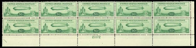 US Stamp Price Scott Cat. # C18 - 50c 1933 Air Graf Zeppelin. Daniel Kelleher Auctions, Oct 2014, Sale 660, Lot 2518