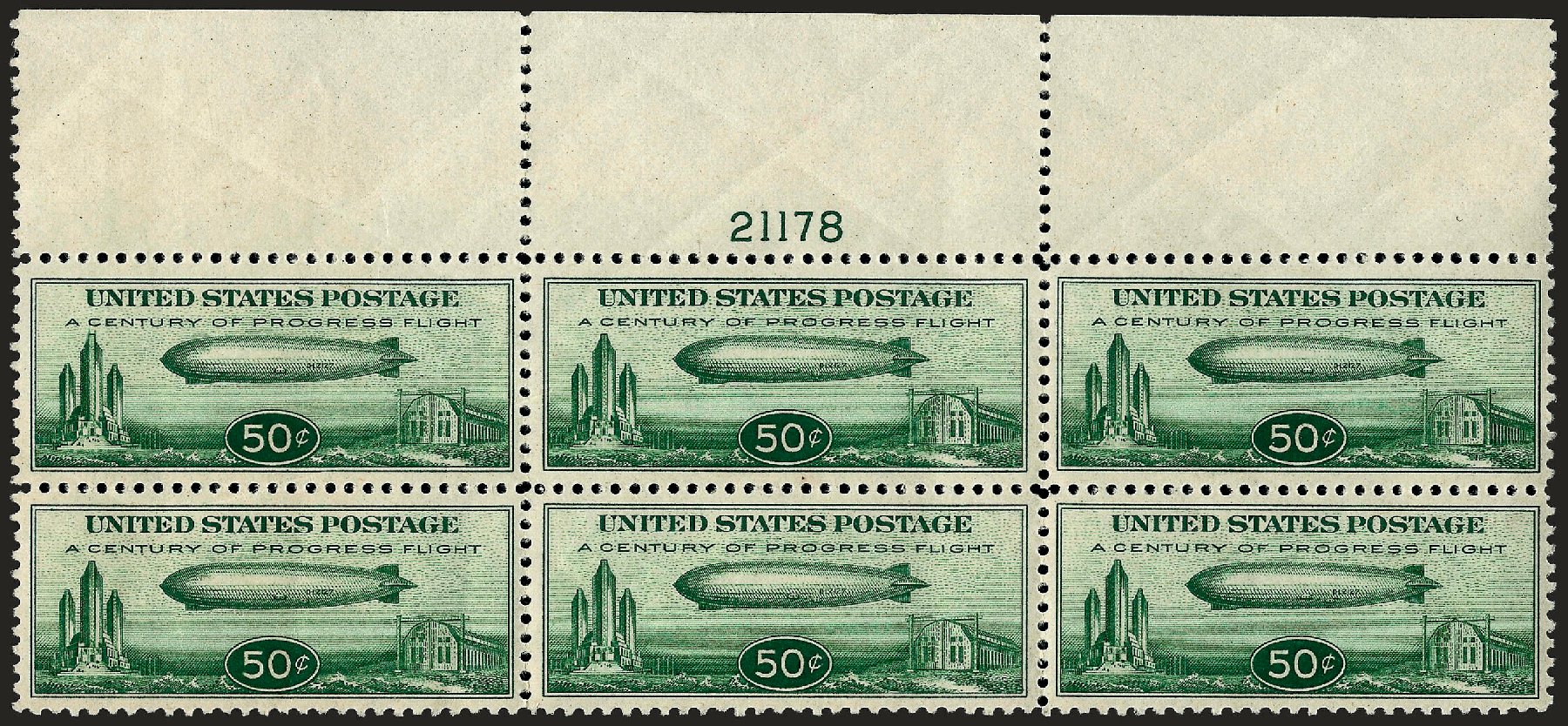 US Stamps Values Scott Catalogue #C18 - 50c 1933 Air Graf Zeppelin. Robert Siegel Auction Galleries, Oct 2008, Sale 963, Lot 1068