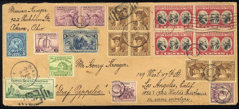 Values of US Stamps Scott # C18: 1933 50c Air Graf Zeppelin. Cherrystone Auctions, Sep 2012, Sale 201209, Lot 99
