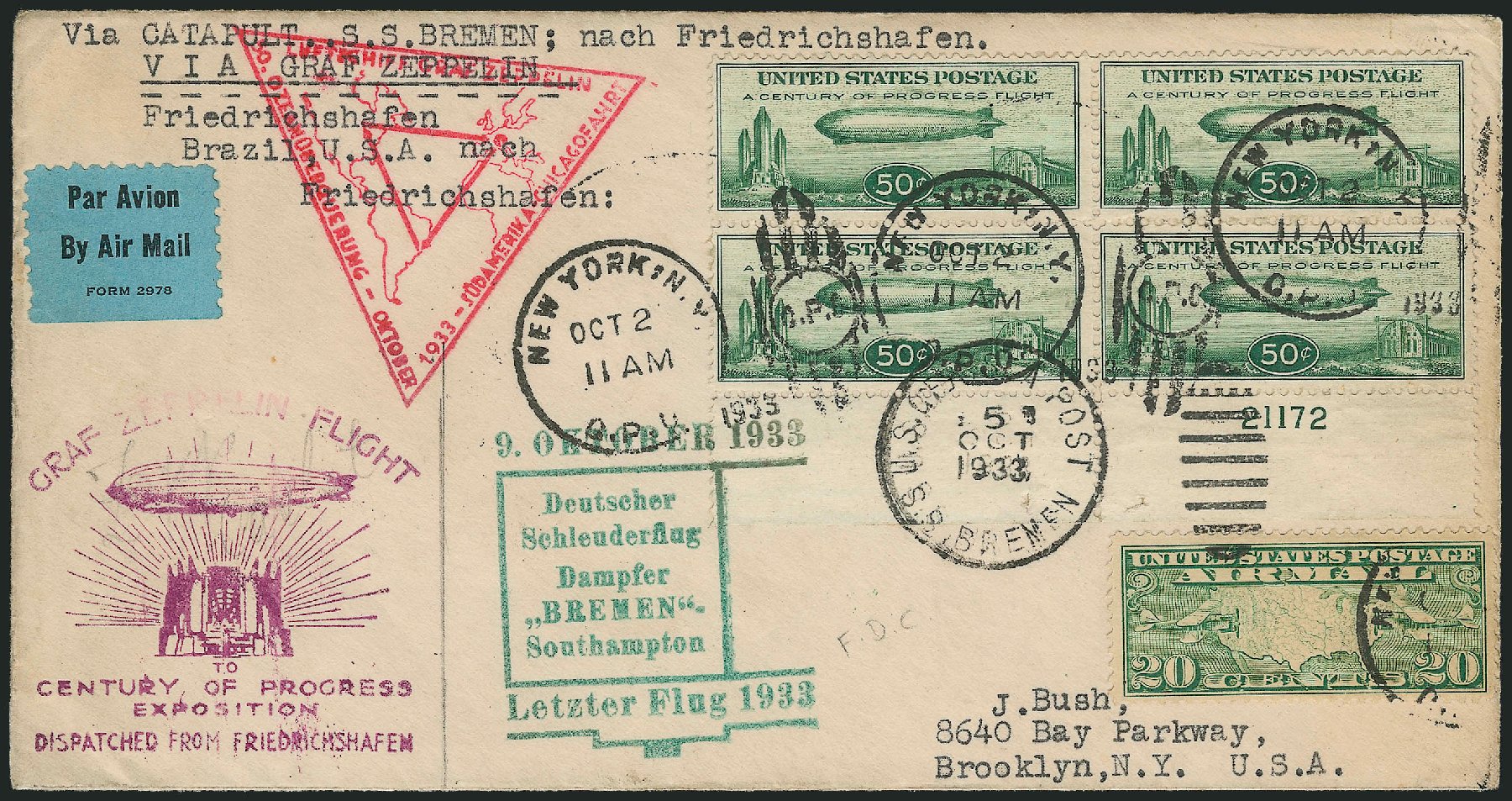 Prices of US Stamps Scott Catalogue # C18: 50c 1933 Air Graf Zeppelin. Robert Siegel Auction Galleries, Dec 2010, Sale 1003, Lot 5099