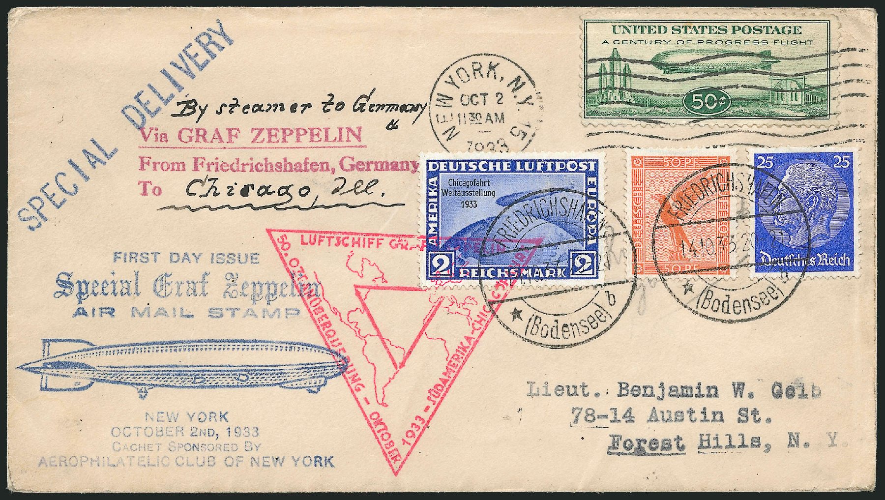 Value of US Stamp Scott Cat. #C18: 50c 1933 Air Graf Zeppelin. Robert Siegel Auction Galleries, Dec 2010, Sale 1003, Lot 5119