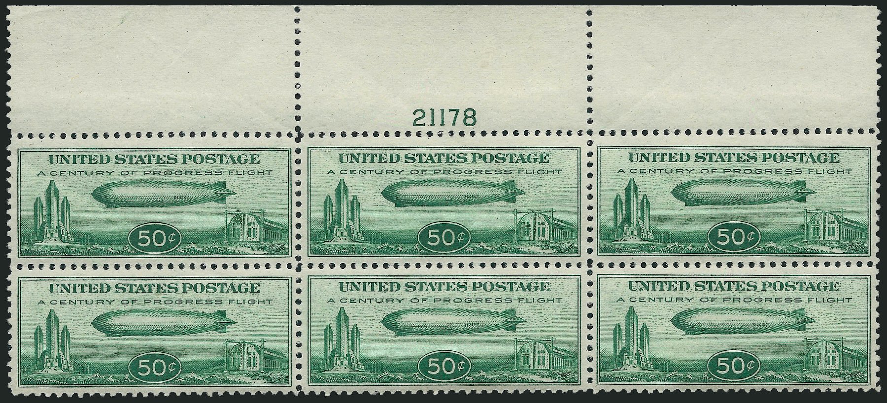 US Stamp Prices Scott Catalog # C18 - 1933 50c Air Graf Zeppelin. Robert Siegel Auction Galleries, Apr 2009, Sale 971, Lot 1979