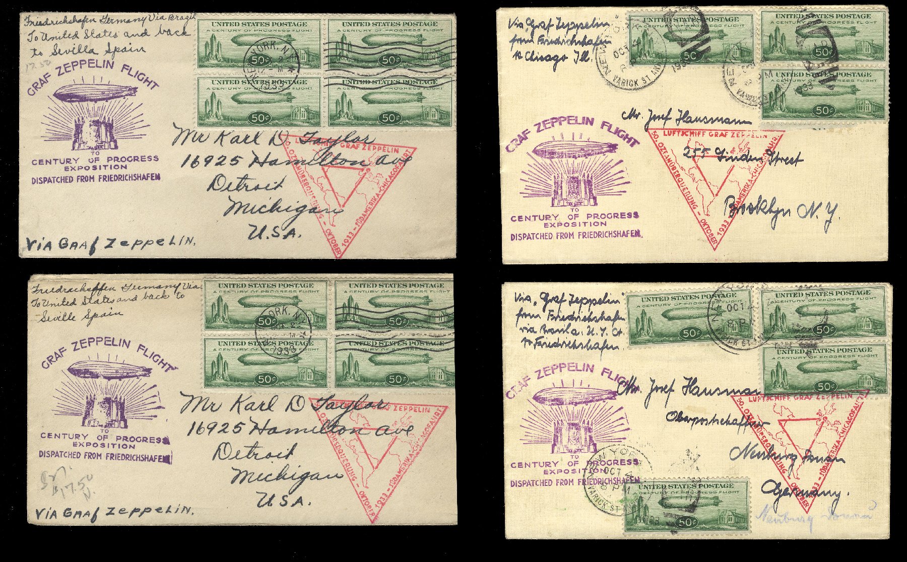 Value of US Stamps Scott Cat. #C18: 1933 50c Air Graf Zeppelin. Cherrystone Auctions, Mar 2009, Sale 200903, Lot 260