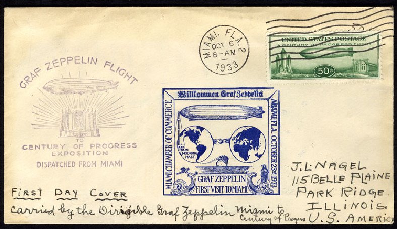 Cost of US Stamp Scott C18: 50c 1933 Air Graf Zeppelin. Cherrystone Auctions, Jun 2009, Sale 200906, Lot 390