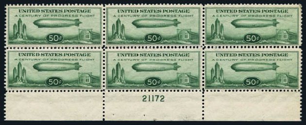 Prices of US Stamps Scott Catalog #C18 - 1933 50c Air Graf Zeppelin. Harmer-Schau Auction Galleries, Aug 2014, Sale 102, Lot 2170
