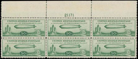 Costs of US Stamp Scott Catalogue C18: 50c 1933 Air Graf Zeppelin. H.R. Harmer, Nov 2013, Sale 3004, Lot 1371