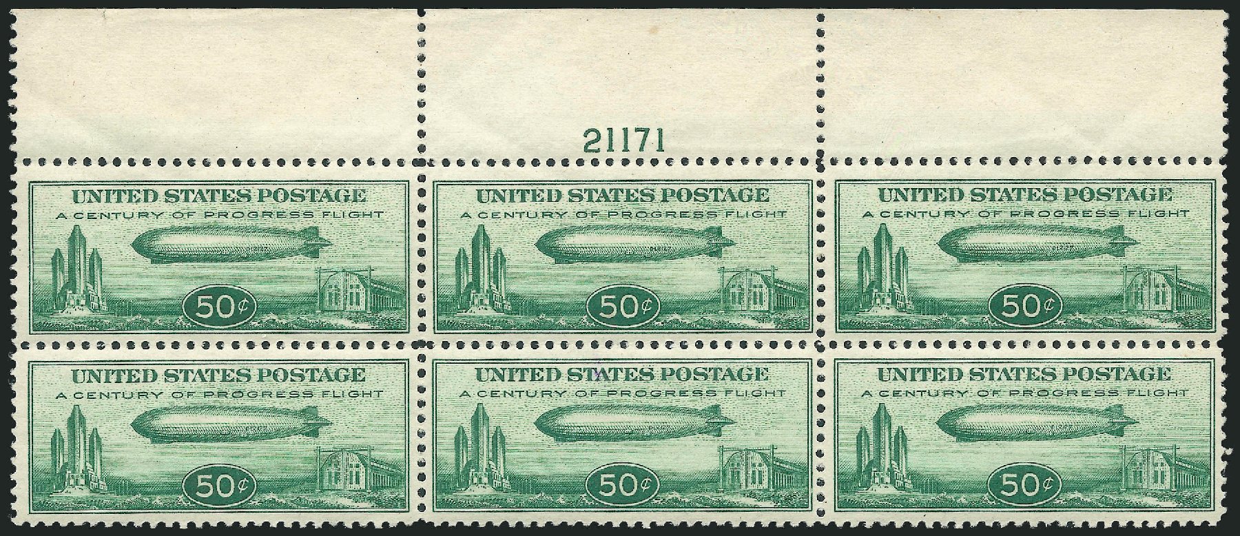 Value of US Stamp Scott Catalogue C18: 1933 50c Air Graf Zeppelin. Robert Siegel Auction Galleries, Nov 2013, Sale 1061, Lot 4081