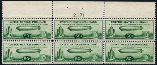 US Stamp Prices Scott Catalog C18 - 50c 1933 Air Graf Zeppelin. Harmer-Schau Auction Galleries, Jan 2014, Sale 100, Lot 664