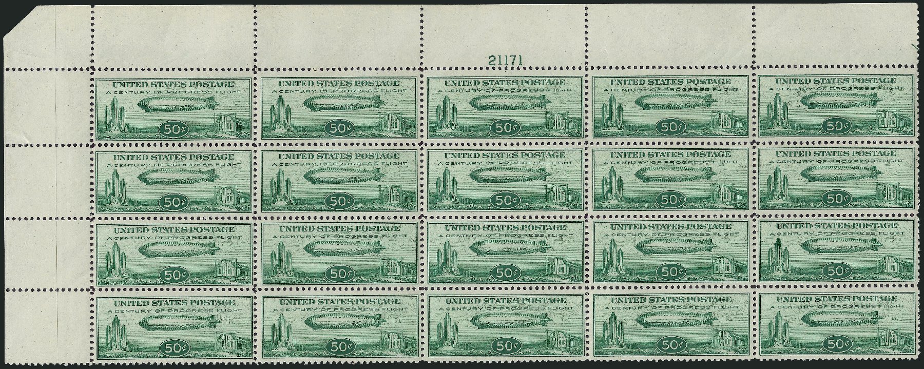 US Stamp Prices Scott Catalogue # C18 - 50c 1933 Air Graf Zeppelin. Robert Siegel Auction Galleries, Mar 2011, Sale 1007, Lot 2934