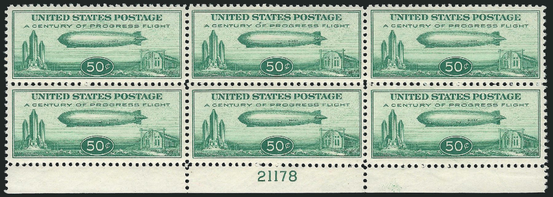 Values of US Stamps Scott C18 - 50c 1933 Air Graf Zeppelin. Robert Siegel Auction Galleries, Oct 2014, Sale 1082, Lot 474