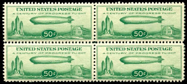 US Stamp Prices Scott Catalog # C18 - 1933 50c Air Graf Zeppelin. Matthew Bennett International, Jun 2008, Sale 328, Lot 1135