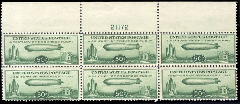 US Stamp Price Scott Catalog #C18: 50c 1933 Air Graf Zeppelin. Cherrystone Auctions, Jan 2009, Sale 200901, Lot 265