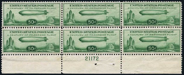 Prices of US Stamp Scott C18 - 50c 1933 Air Graf Zeppelin. Harmer-Schau Auction Galleries, Jan 2014, Sale 100, Lot 665