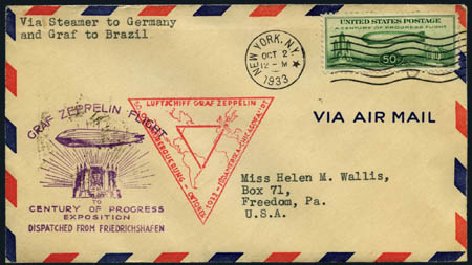 Cost of US Stamp Scott Catalog #C18: 50c 1933 Air Graf Zeppelin. Harmer-Schau Auction Galleries, May 2012, Sale 93, Lot 465