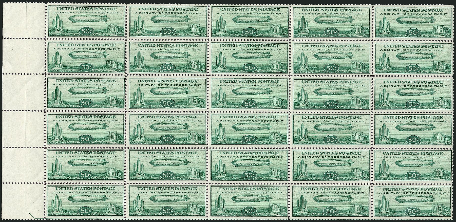 Values of US Stamps Scott Catalog C18 - 50c 1933 Air Graf Zeppelin. Robert Siegel Auction Galleries, Mar 2011, Sale 1007, Lot 2935
