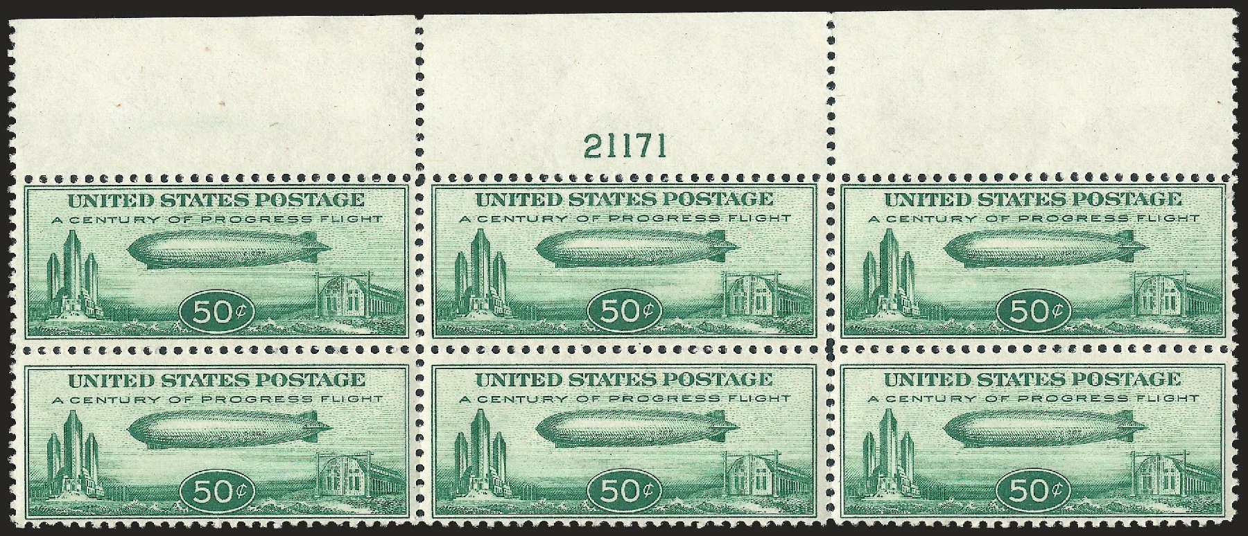 US Stamps Values Scott C18: 1933 50c Air Graf Zeppelin. Robert Siegel Auction Galleries, Sep 2009, Sale 976, Lot 2255