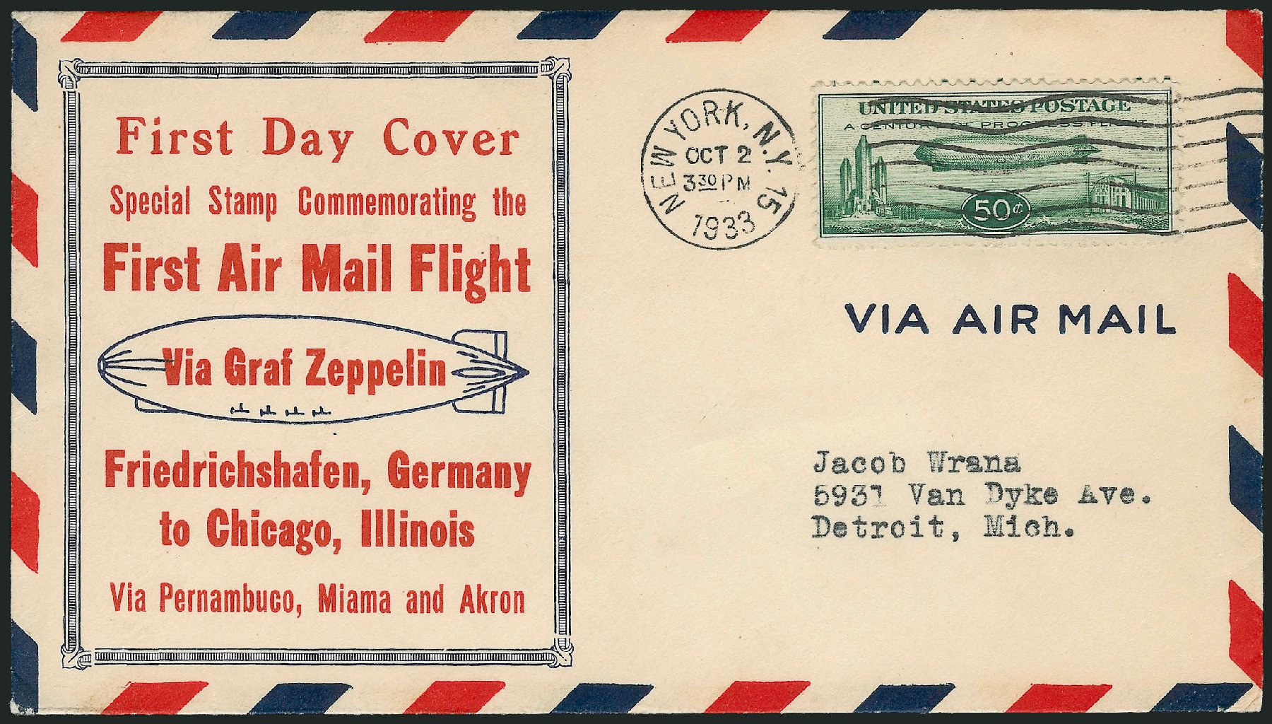 Prices of US Stamps Scott # C18: 1933 50c Air Graf Zeppelin. Robert Siegel Auction Galleries, Dec 2010, Sale 1003, Lot 5102
