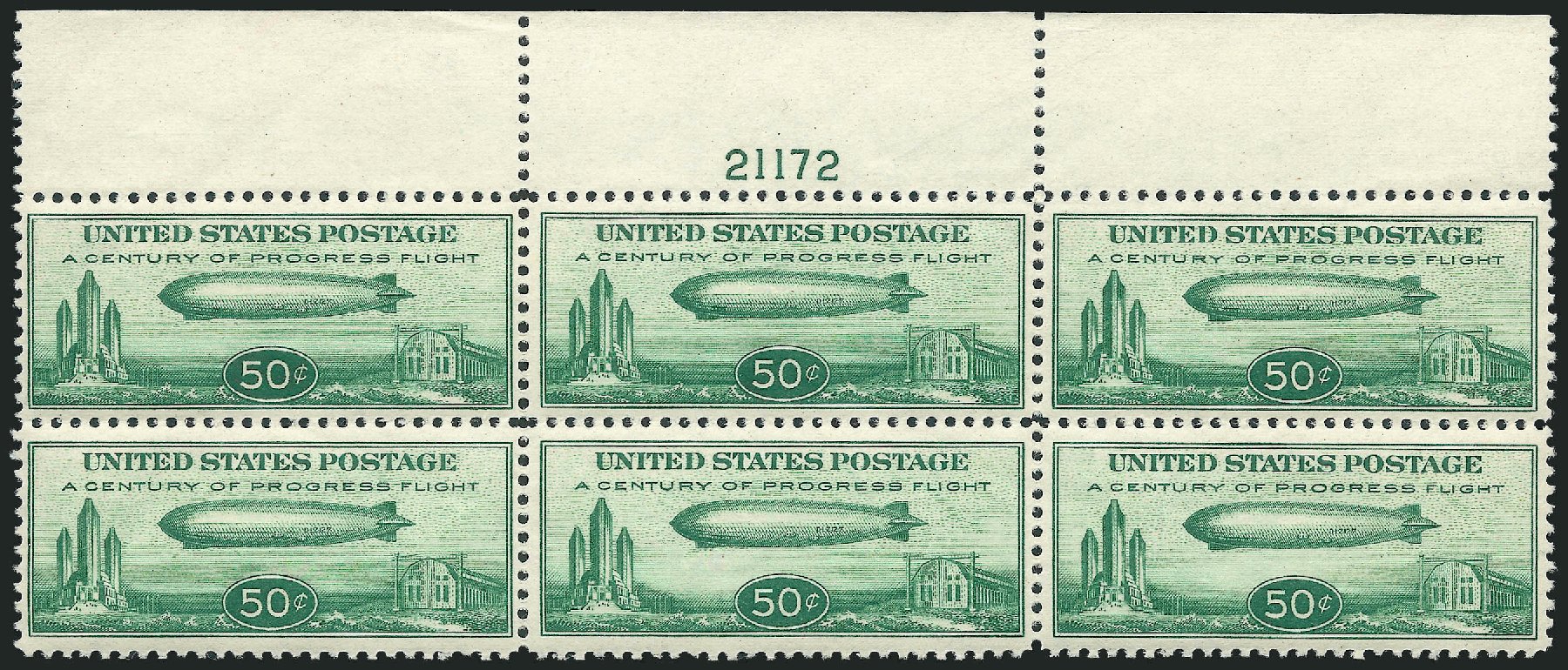 US Stamp Values Scott Catalogue #C18: 1933 50c Air Graf Zeppelin. Robert Siegel Auction Galleries, Nov 2013, Sale 1061, Lot 4082