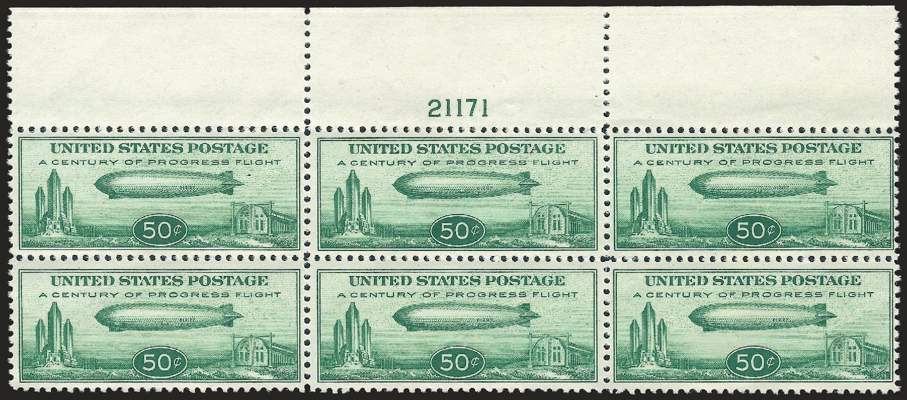 Prices of US Stamps Scott Cat. #C18 - 50c 1933 Air Graf Zeppelin. Robert Siegel Auction Galleries, Sep 2009, Sale 976, Lot 2252