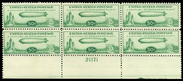 Prices of US Stamps Scott #C18: 1933 50c Air Graf Zeppelin. Daniel Kelleher Auctions, Mar 2014, Sale 648, Lot 2303