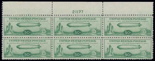 US Stamp Price Scott C18 - 1933 50c Air Graf Zeppelin. Matthew Bennett International, Jun 2008, Sale 328, Lot 1136