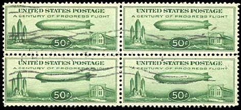 Costs of US Stamps Scott Catalog # C18: 1933 50c Air Graf Zeppelin. Harmer-Schau Auction Galleries, Apr 2008, Sale 77, Lot 136