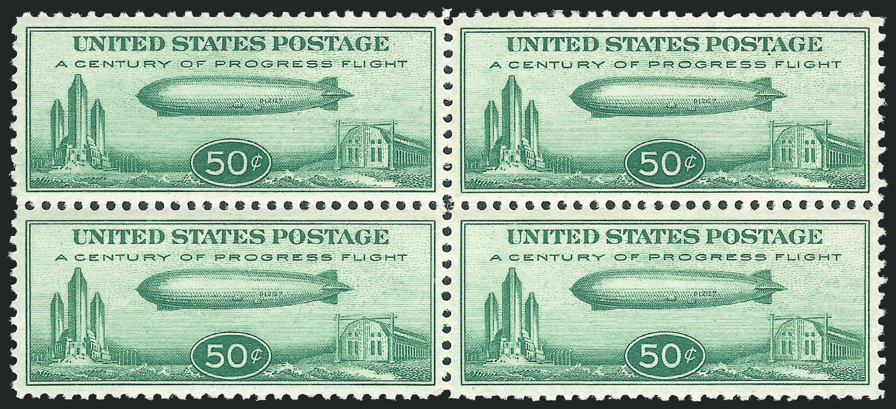 US Stamp Price Scott Cat. #C18: 1933 50c Air Graf Zeppelin. Robert Siegel Auction Galleries, Oct 2011, Sale 1014, Lot 2206