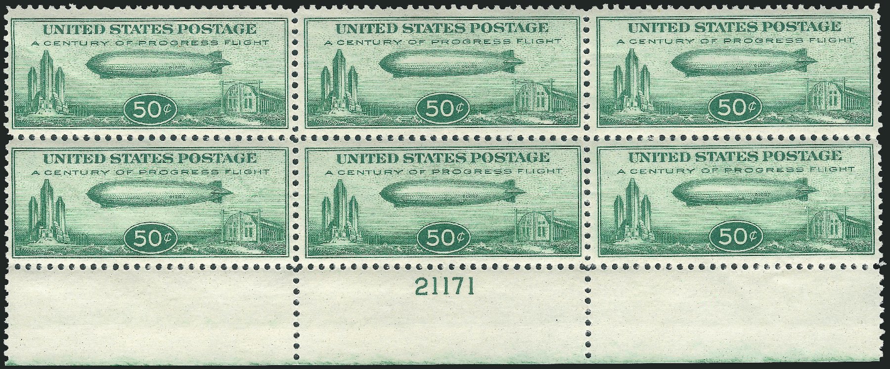 US Stamp Price Scott #C18 - 50c 1933 Air Graf Zeppelin. Robert Siegel Auction Galleries, Mar 2014, Sale 1067, Lot 1666