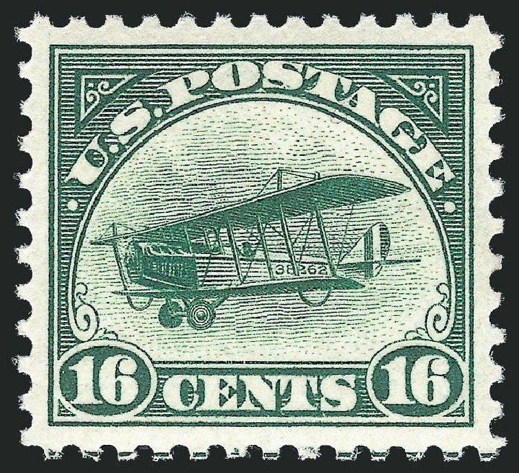 Value of US Stamp Scott #C2 - 1918 16c Air Curtiss Jenny. Robert Siegel Auction Galleries, Mar 2013, Sale 1040, Lot 2069