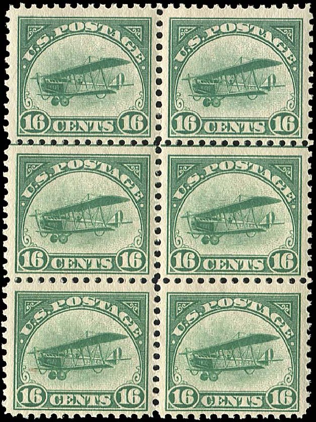 US Stamps Value Scott # C2 - 16c 1918 Air Curtiss Jenny. Regency-Superior, Jan 2015, Sale 109, Lot 1390