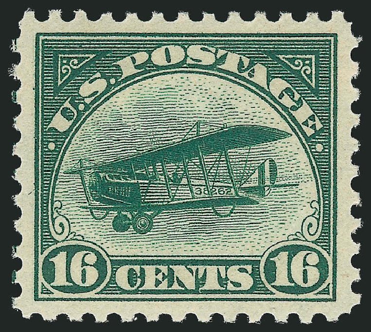 US Stamps Price Scott # C2 - 1918 16c Air Curtiss Jenny. Robert Siegel Auction Galleries, Nov 2012, Sale 1034, Lot 520
