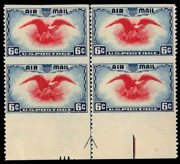Costs of US Stamps Scott #C23: 1938 6c Air Eagle. Daniel Kelleher Auctions, Dec 2012, Sale 633, Lot 1074