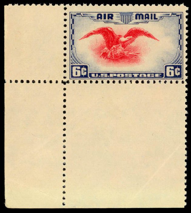 US Stamps Value Scott Catalog # C23: 1938 6c Air Eagle. Daniel Kelleher Auctions, Jan 2015, Sale 663, Lot 2085