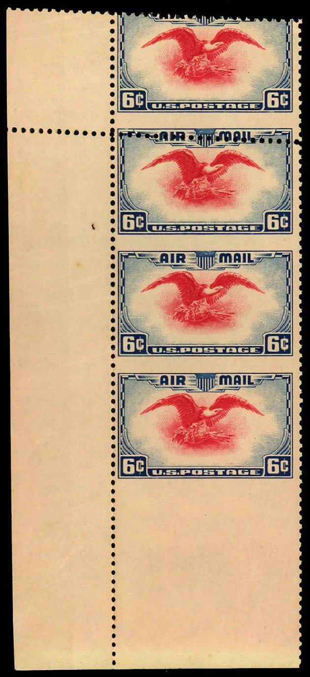 US Stamp Value Scott Cat. # C23: 1938 6c Air Eagle. Daniel Kelleher Auctions, Dec 2012, Sale 633, Lot 1073