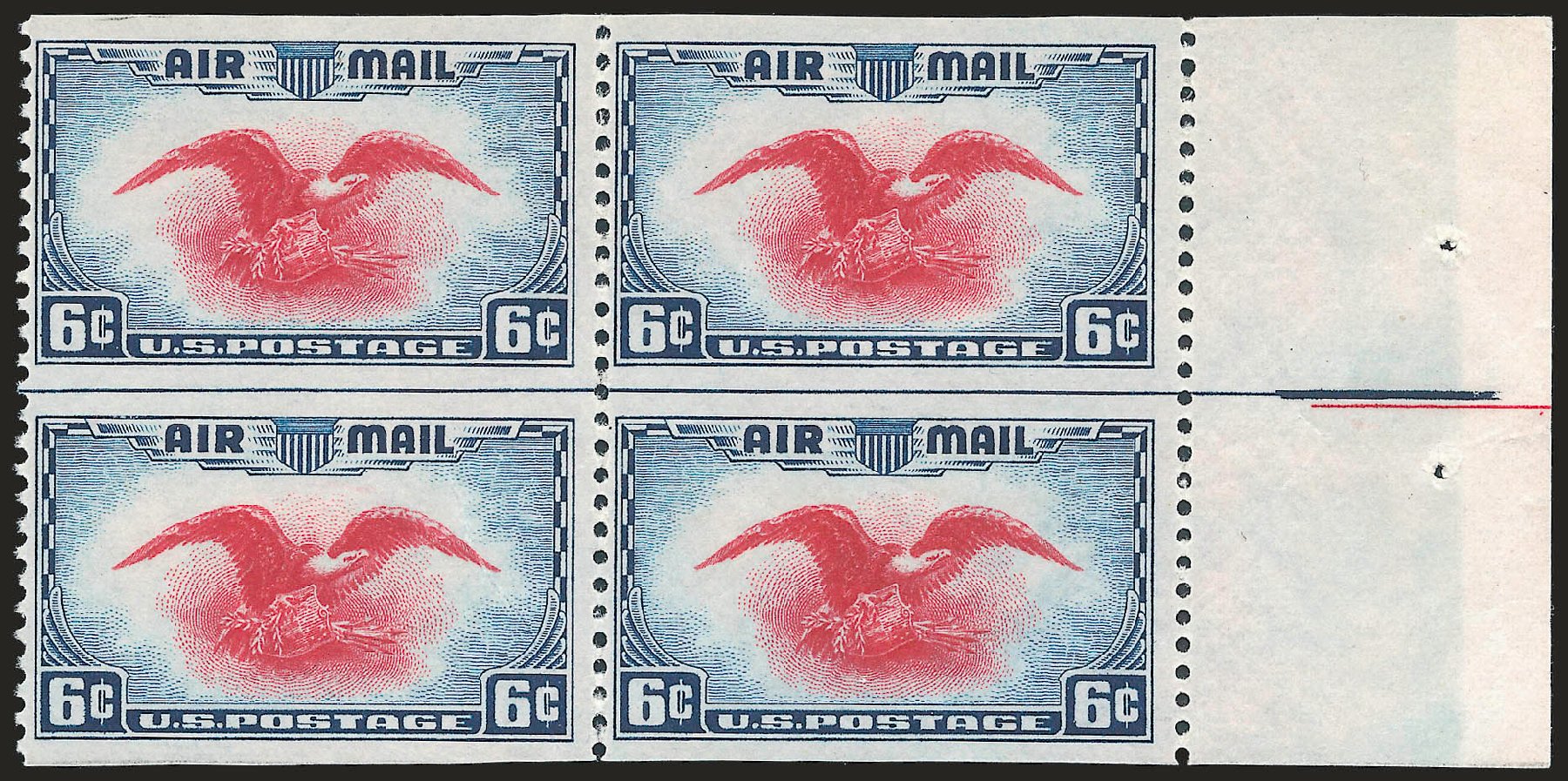 Prices of US Stamp Scott C23: 6c 1938 Air Eagle. Robert Siegel Auction Galleries, Sep 2009, Sale 976, Lot 2256