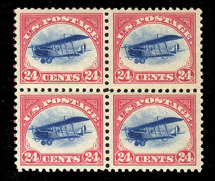 US Stamps Prices Scott #C3: 24c 1918 Air Curtiss Jenny. Cherrystone Auctions, Jun 2010, Sale 201006, Lot 37