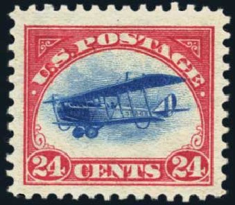 Prices of US Stamps Scott #C3 - 24c 1918 Air Curtiss Jenny. Harmer-Schau Auction Galleries, Nov 2014, Sale 103, Lot 157