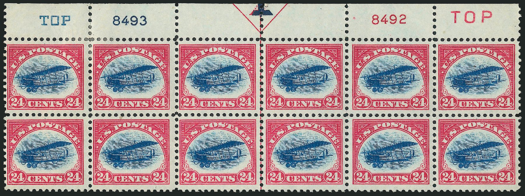 US Stamp Value Scott Cat. # C3: 24c 1918 Air Curtiss Jenny. Robert Siegel Auction Galleries, Oct 2010, Sale 997, Lot 6147